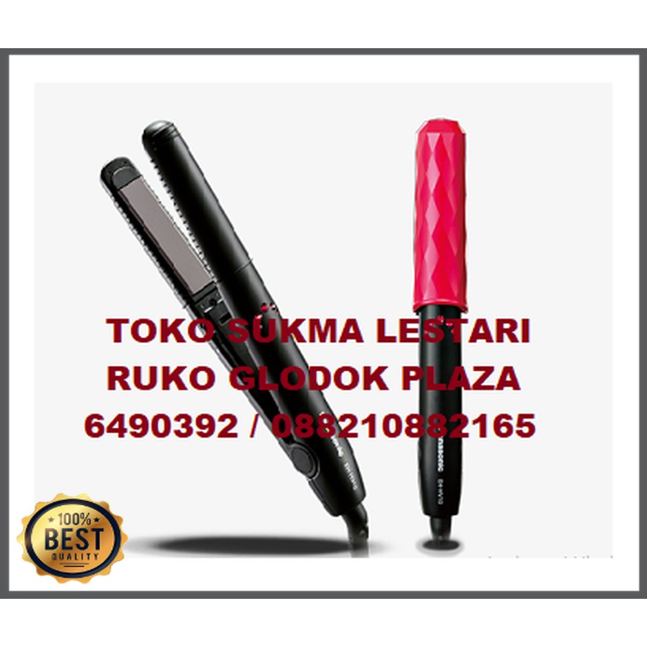 Waqasd Shop -  Panasonic catok EH-HV10 catokan hair straigthtener lurus dan ikal TK-2450-353