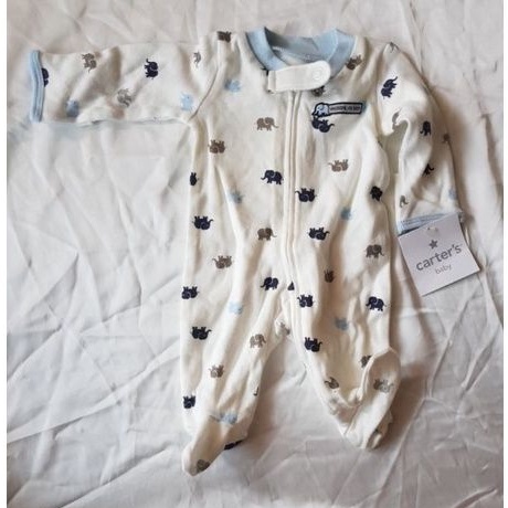 carters carter carter's newborn nb sleepsuit jumpsuit jumper bayi branded tag preloved second bekas