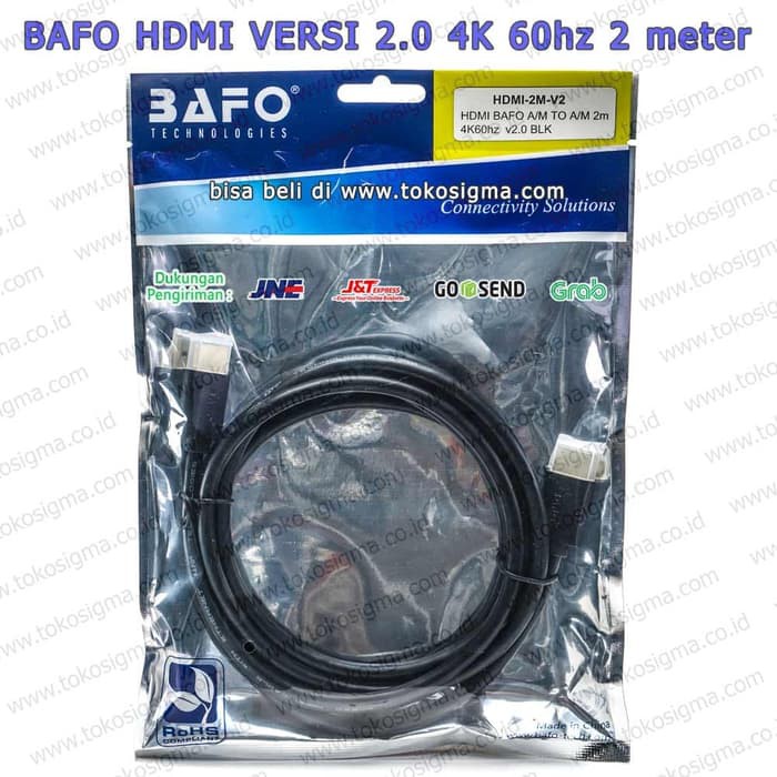 BAFO KABEL HDMI TO HDMI M-M 2m gold 3D