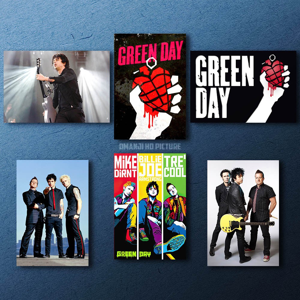 POSTER KAYU BAND GREENDAY / HIASAN DINDING BAND GREENDAY / POSTER MUSIK / POSTER BAND VINTAGE