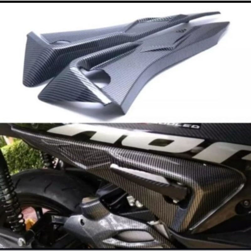 Cover Tutup pijakan step body carbon Aerox 155 Nemo 100% Original Best Quality