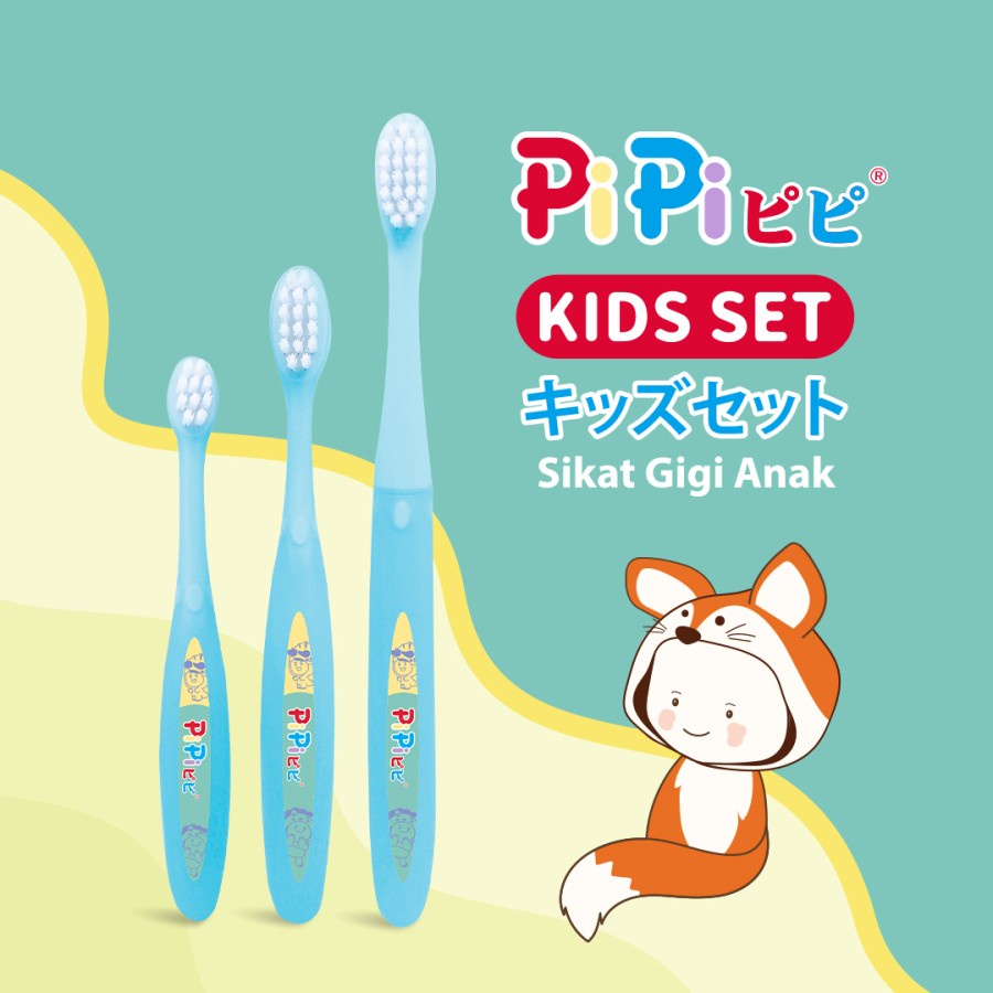 Ktmstore Bagus PiPi Kids Set Toothbrush - Sikat Gigi Silicon Anak W-21105