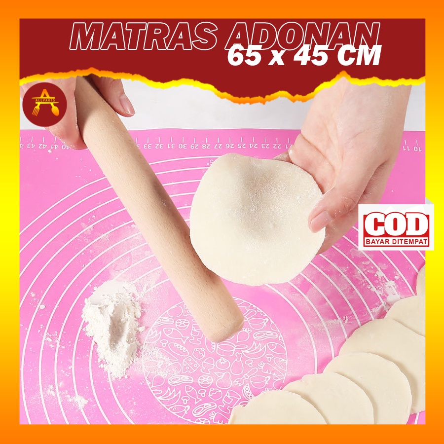 Alas Adonan Kue Silikon 65x45 Cm Silpat Alat Baking Mat Perlengkapan Kue L933