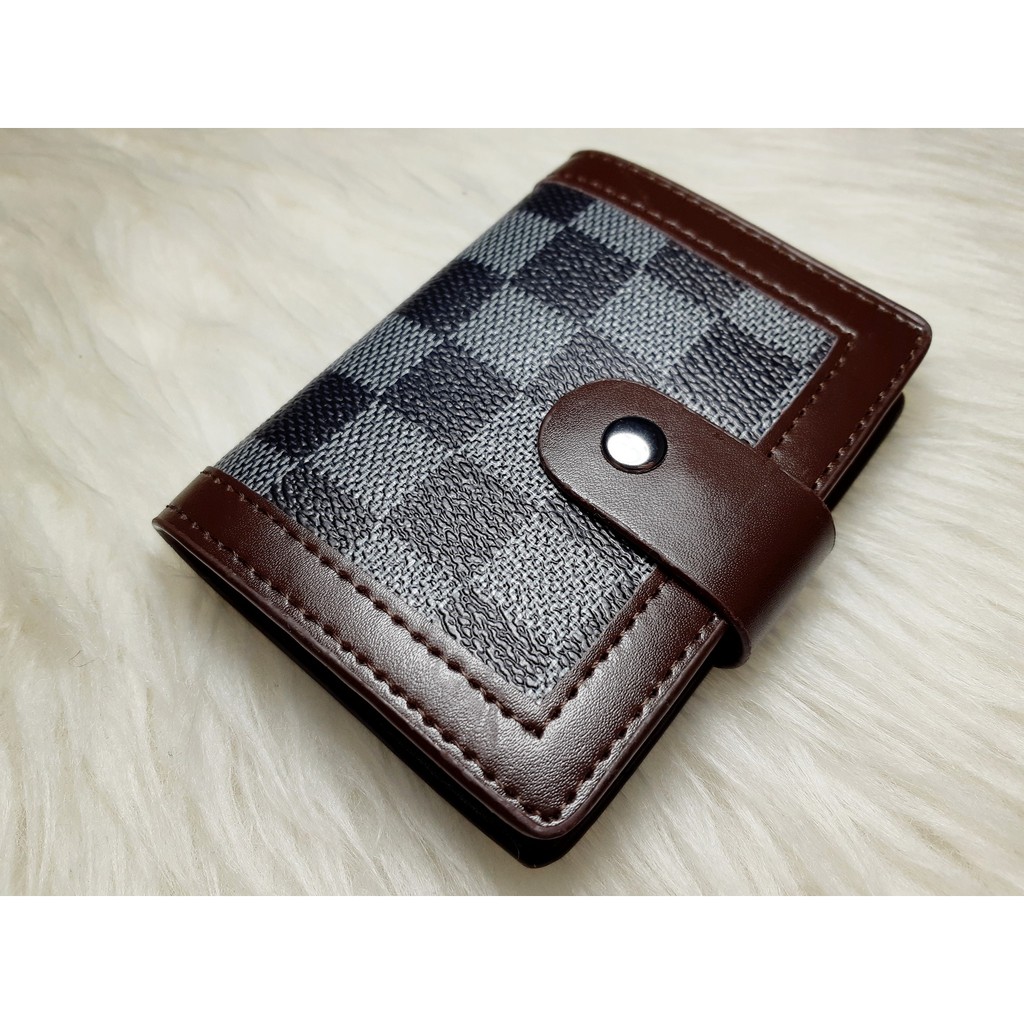 Tempat Dompet Kartu Card Holder Kulit LV Pria Wanita Cowok Cewek Murah