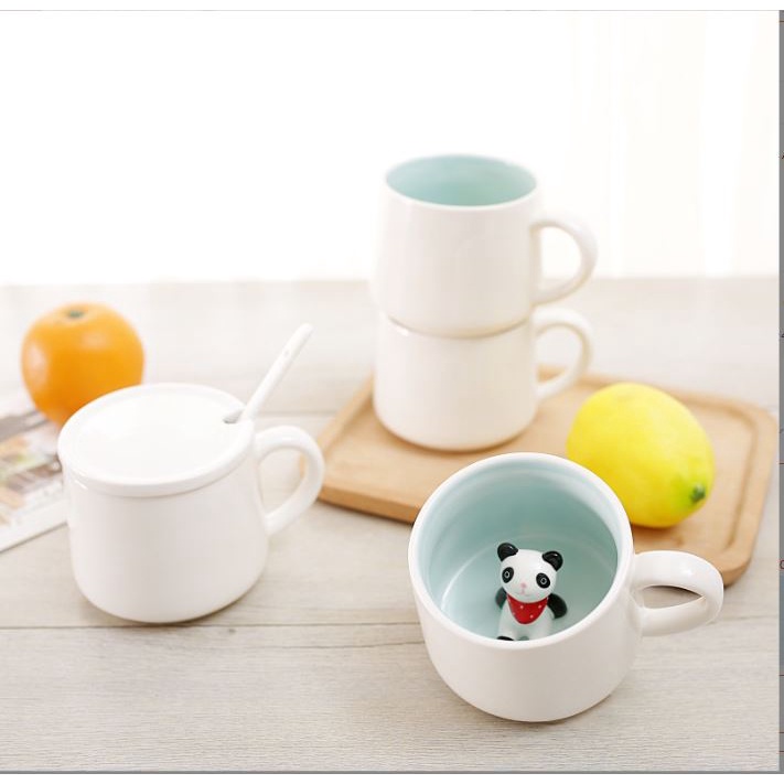 Gelas Mug minum drink lucu cute karakter hewan keramik gift hadiah