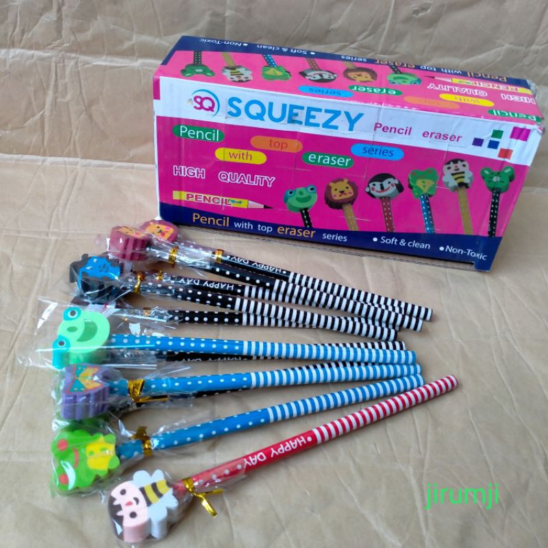 

1 PCS PENSIL PENGHAPUS MOTIF KARTUN PENCIL FANCY STIP HAPUSAN PENCIL