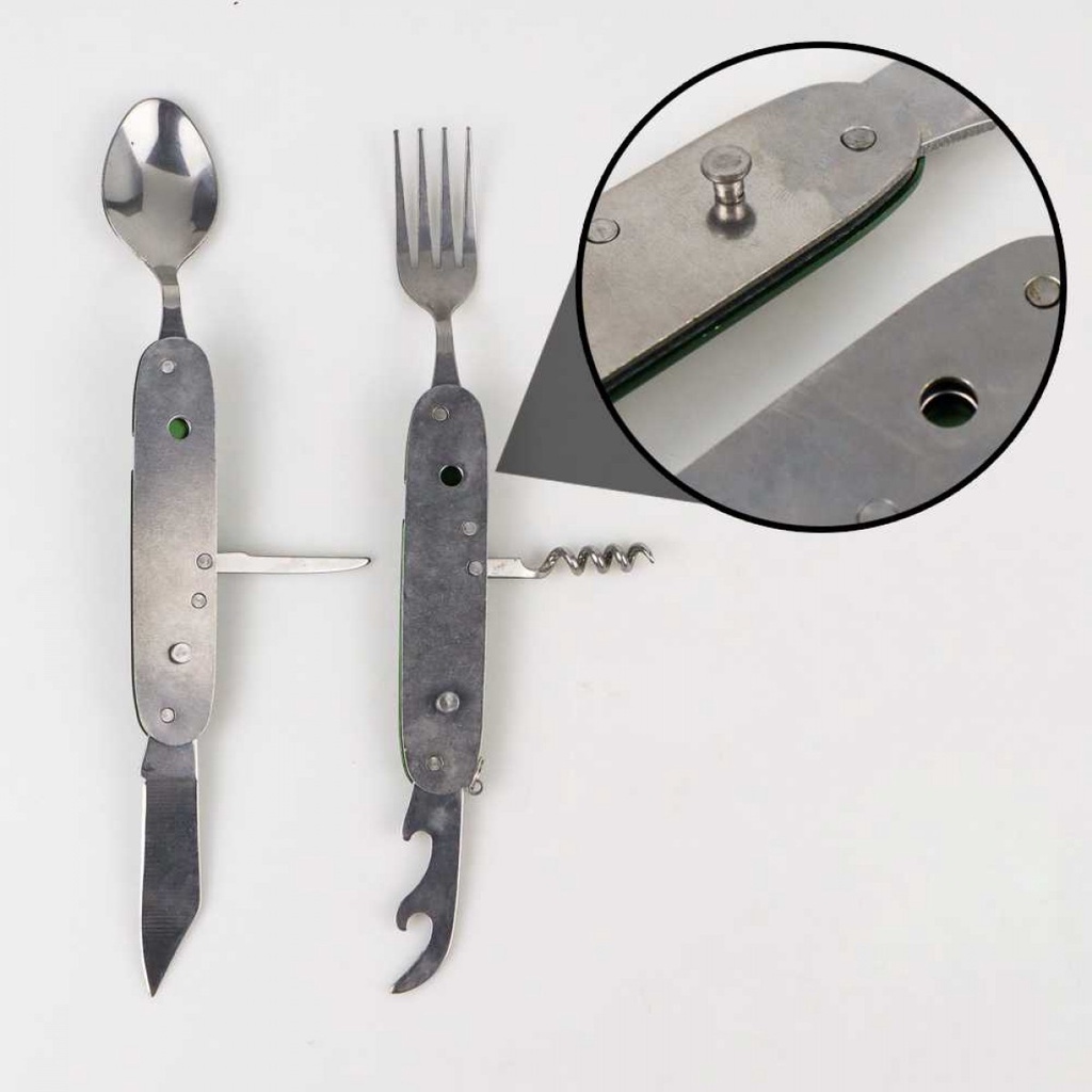 Sendok Garpu Pisau Lipat Foldable Spoon Fork - SV3