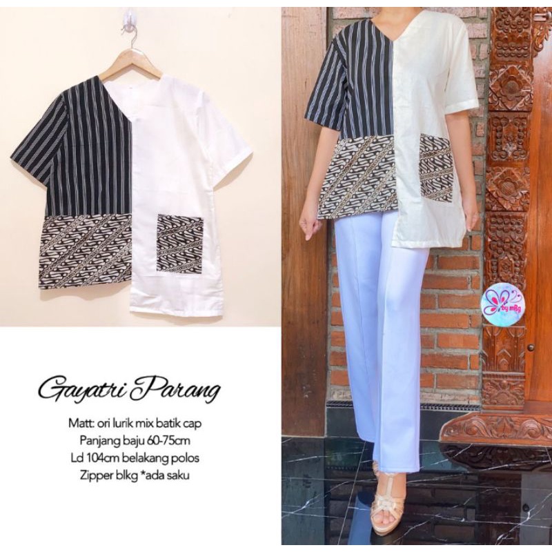 BLUS BATIK LENGAN PENDEK SELING LURIK #GAYATRI