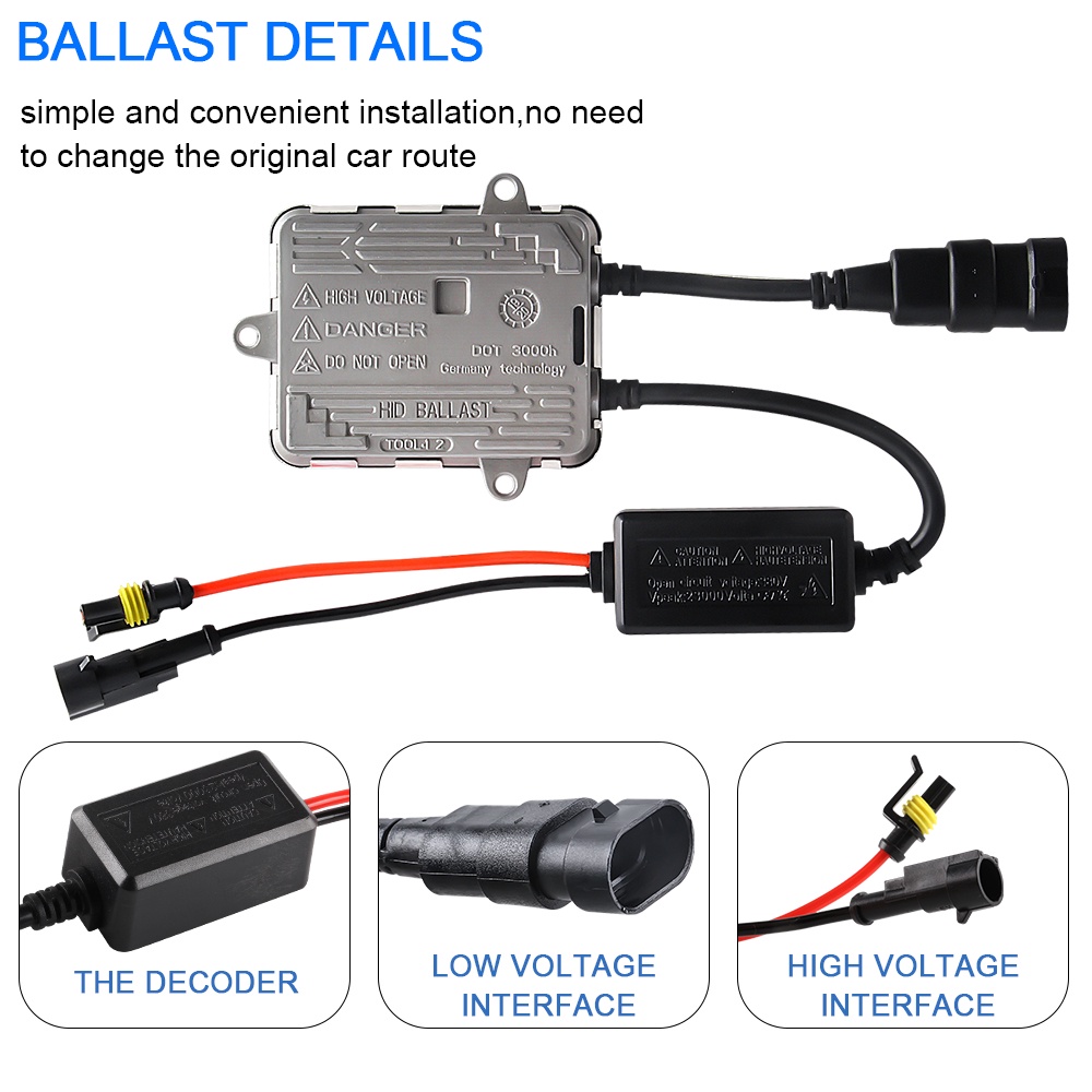 1Piece Ballast HID 80W AC Fast Start 55W DC 65W 35W Fast Bright 12V Pengganti Untuk Konversi Kit Start