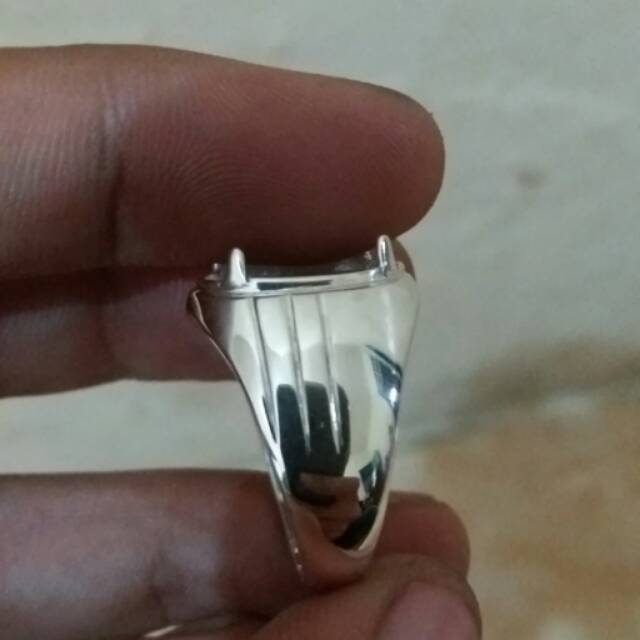 Emban perak 925 model simpel asli handmade ( sedia catokan atau tanam )