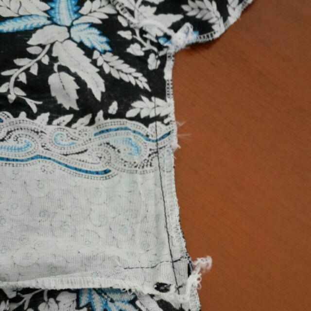 Batik Couple Keluarga Sania Ruffle Ori Ndoro Jowi Dnt Blarak Biru