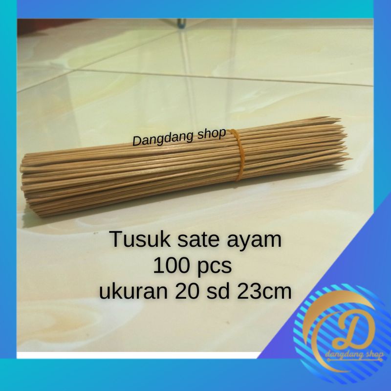 Tusuk sate ayam isi 100 pcs  Tusuk sate bambu  Tusuk sosis Tusuk cimol  stik buket  lidi bambu
