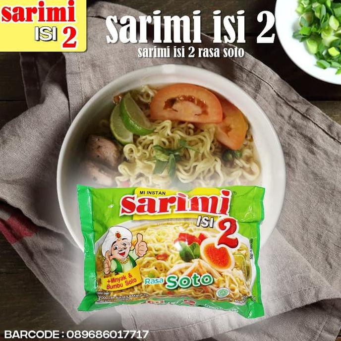 SARIMI ISI 2 mie instan sembako makanan siap saji dalam bungkus