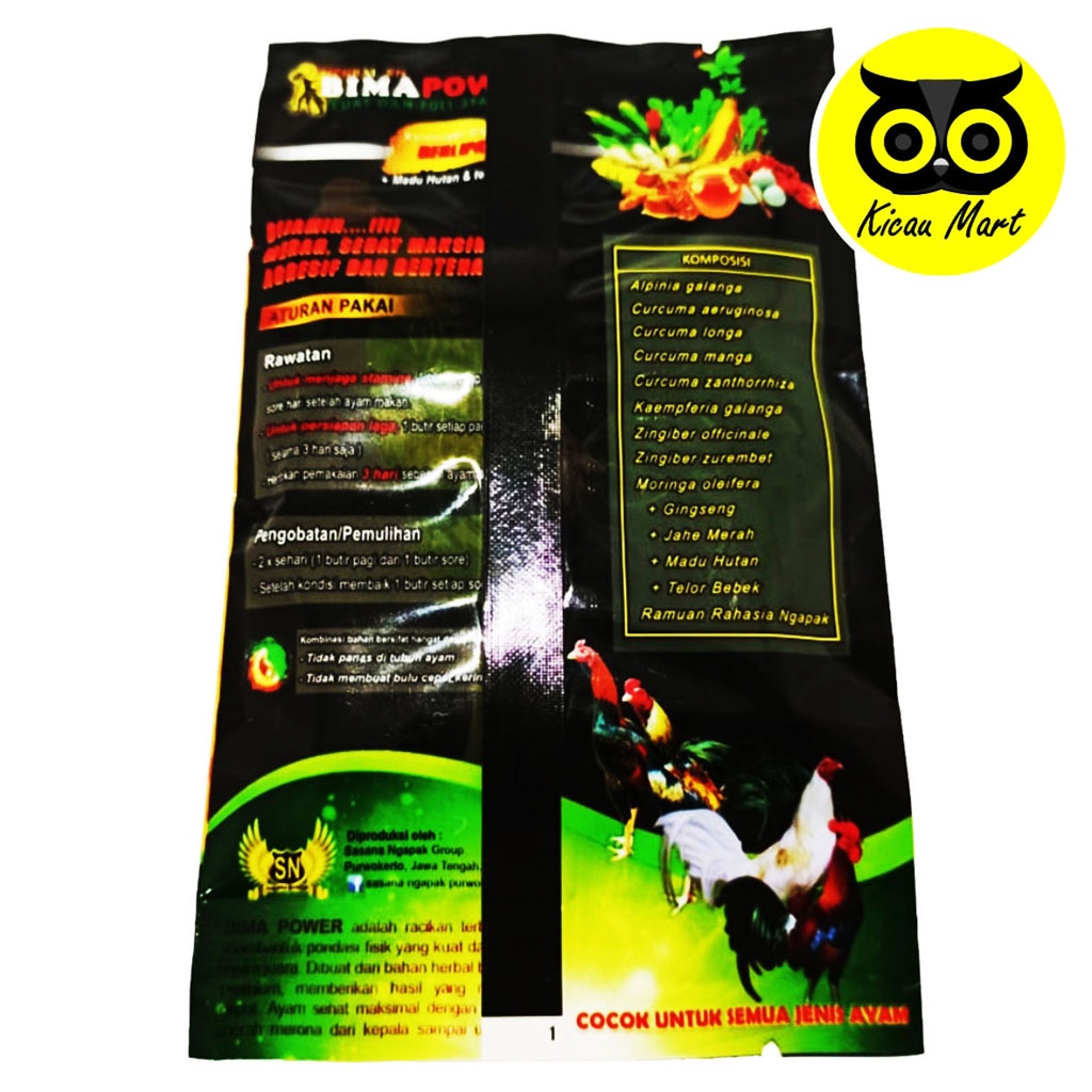 JAMU AYAM BIMA POWER SN SASANA NGAPAK VITAMIN JAMU AYAM JAGO TARUNG BIMA POWER SASANA NGAPAK PWBST