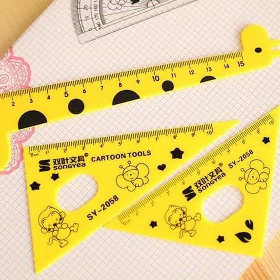 

PENGGARIS SET LENGKAP / ROL SET MATEMATIKA 4 PCS - PINK GIRAFFE