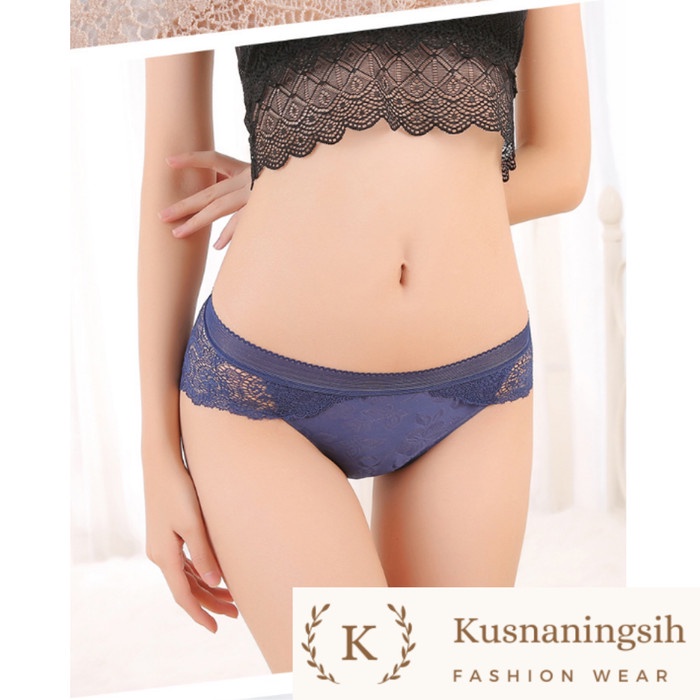 KUALITAS IMPORT  CANGCUT BROKAT CELANA DALAM TRANSPARANT SEXY LACE FLOWER CD-005 BEST SELLER