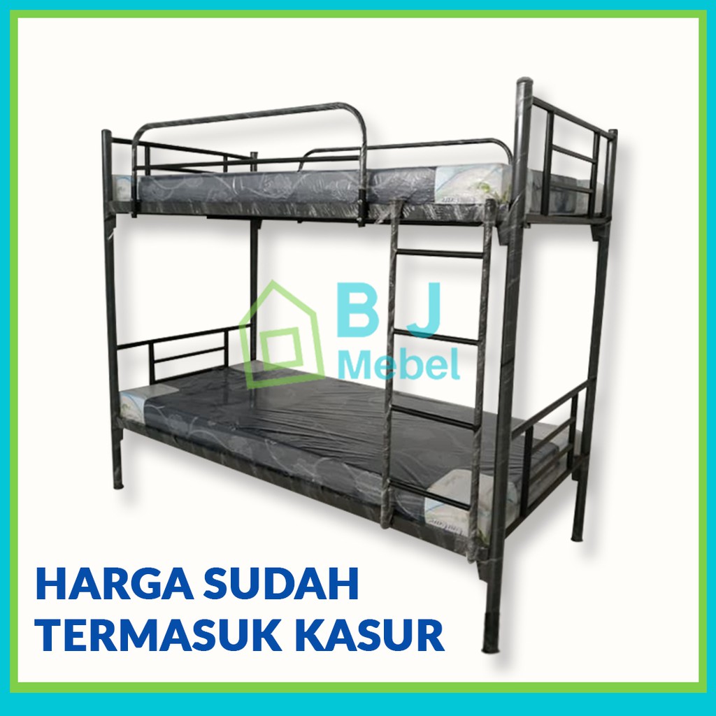 Ranjang Susun Ranjang Tingkat Ranjang Besi Harga Paket Sudah Sama Kasur Bunk Bed Shopee Indonesia