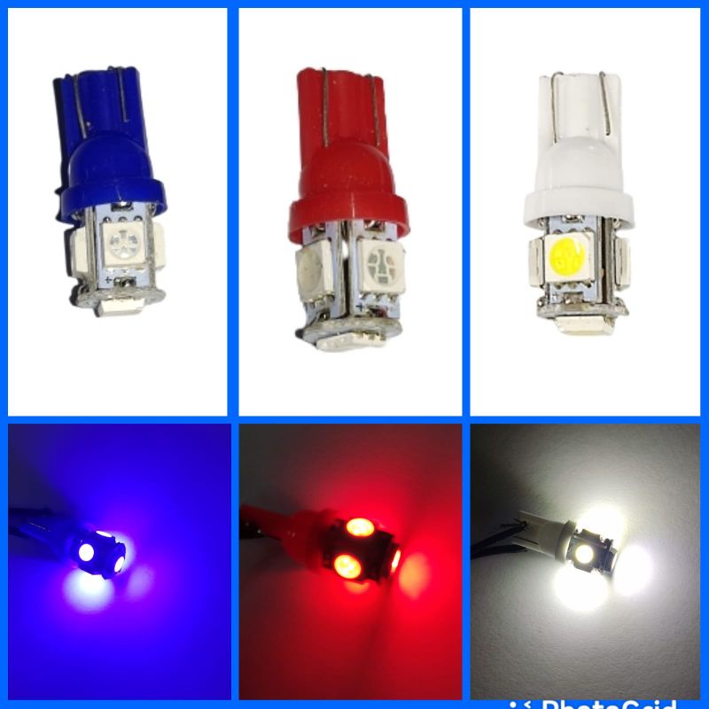 Lampu senja sen led 5 mata T10