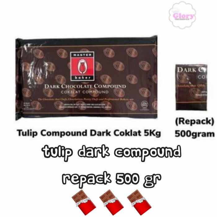 

tulip dark coklat compound repack 500gr