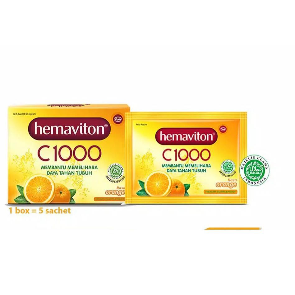 

[ READY ] Hemaviton C 1000 sachet Orange isi 5