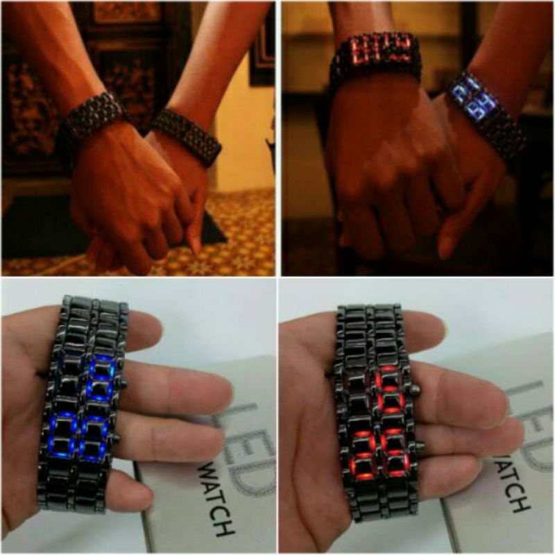 Jam Tangan Led Rantai Stainliss Steel Jam Tangan Pria Viral