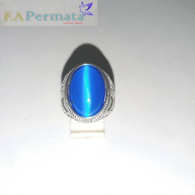 CINCIN BATU CAT EYE CHRYSOBERYL  BLUE COLOUR