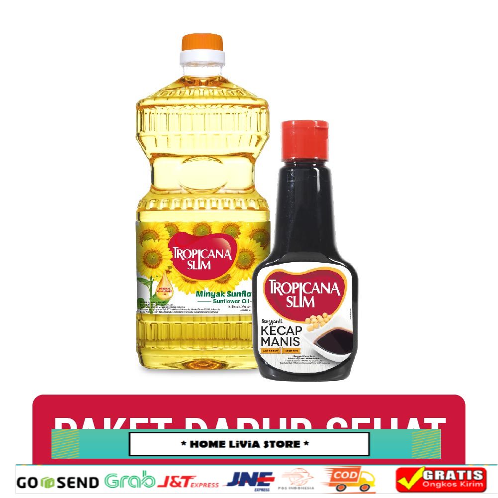 

Tropicana Slim Sunflower Oil 946 ml + Tropicana Slim Kecap Manis 200 ml