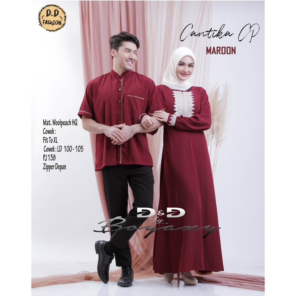 CANTIKA BAJU COUPLE PASANGAN MUSLIM/BAJU COUPLE/BAJU GAMIS MUSLIM COUPLE/CANTIKA COUPLE