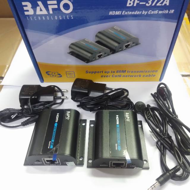 Bafo BF-372A HDMI Extender 60Meter Via Kabel Lan