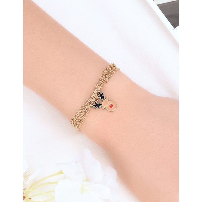 LRC Gelang Tangan Fashion Color Christmas Bracelet D18688