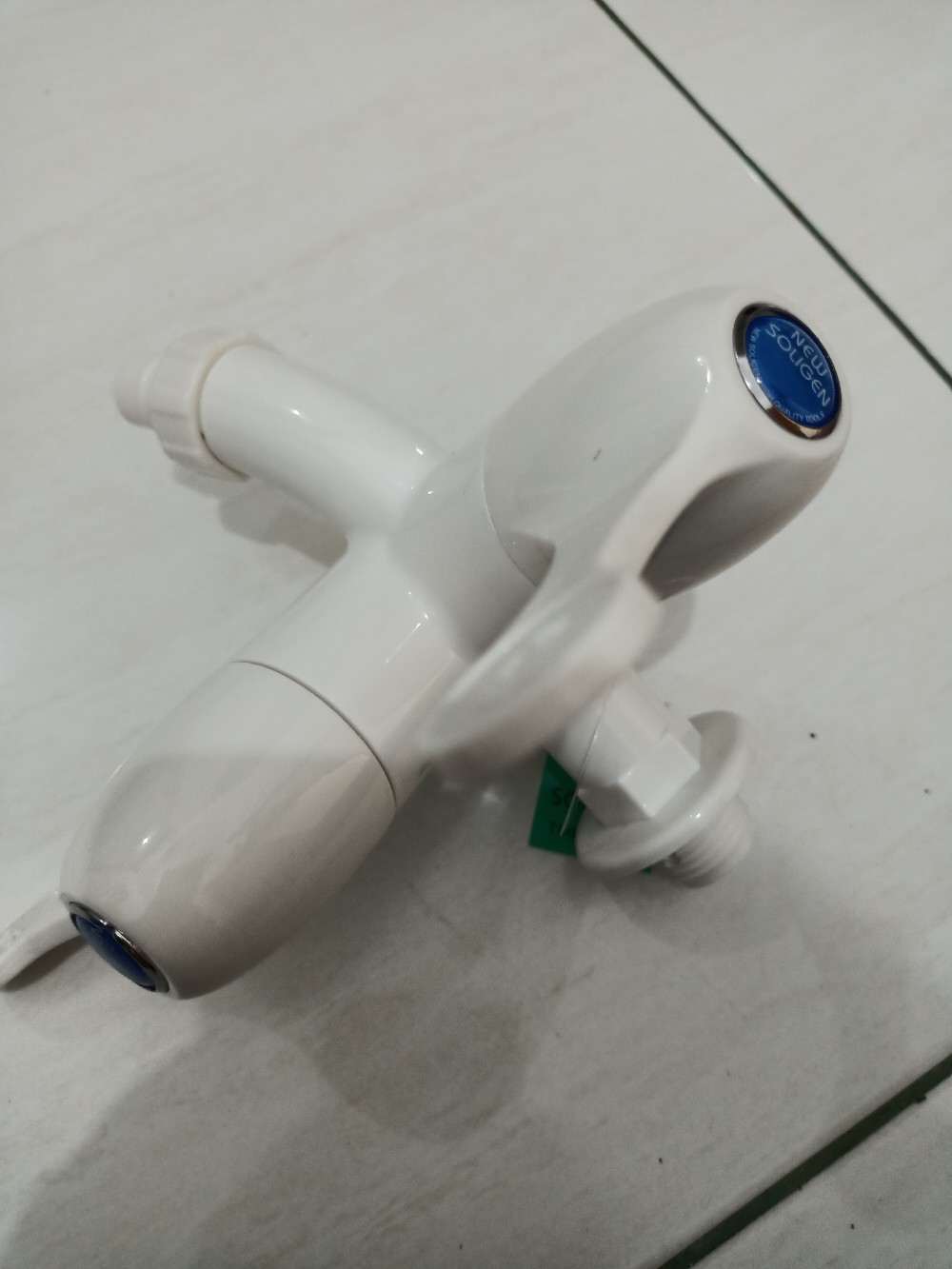 Kran Cabang Plastik Pvc Soligen S9- Keran Air Shower Double Dua Abs Faucet Dual Murah I12