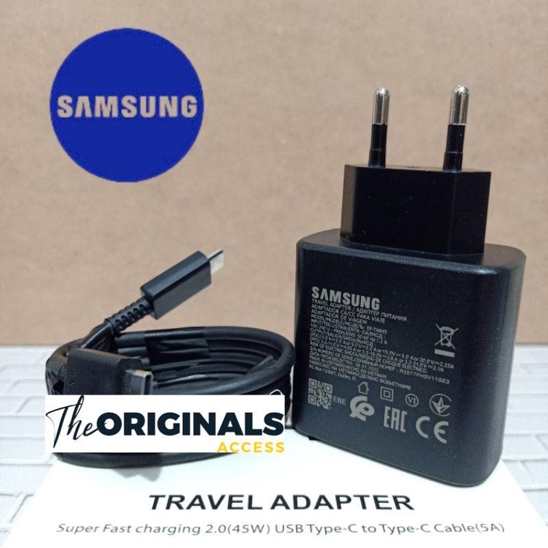 Charger Samsung 45w C to C Galaxy note20ultra S21 S21+ S21 Ultra Original 100% 45 Watt Super Fast Charging Type C Promo Sen