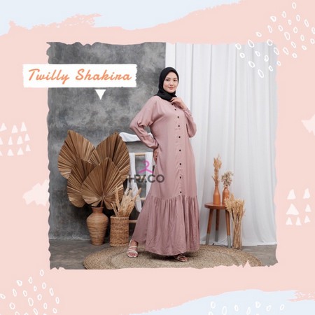 Dress Jumbo Syari Twill Ori Shakira