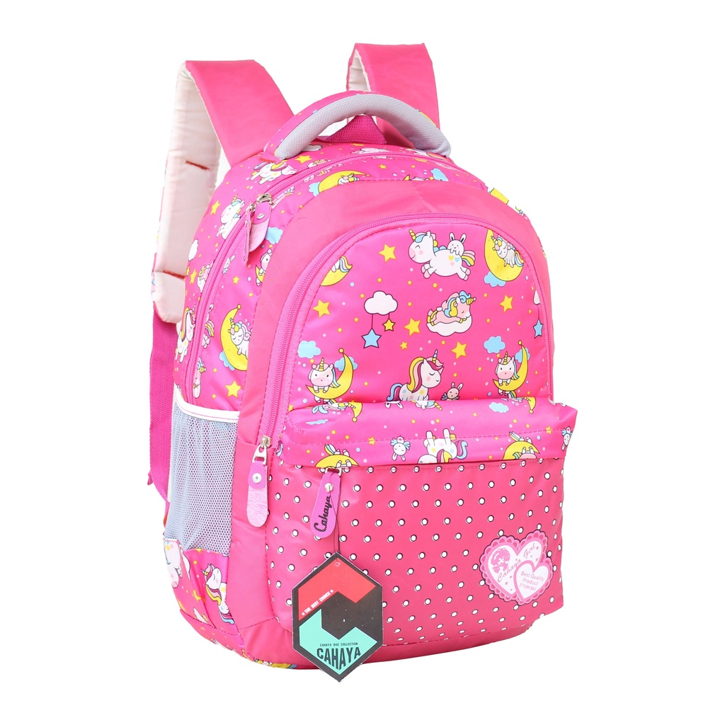 Ransel Anak Perempuan Tas Sekolah Cahaya UNICORN Salem Fashionable Berkualitas Bahan Tebal