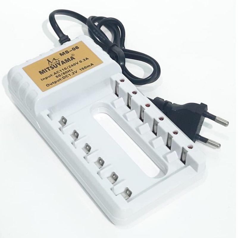 Charger Baterai 6 Slot Mitsuyama Ms-06