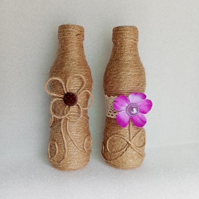 $$$$] Botol Hias Serat Alam Rami Vas Bunga