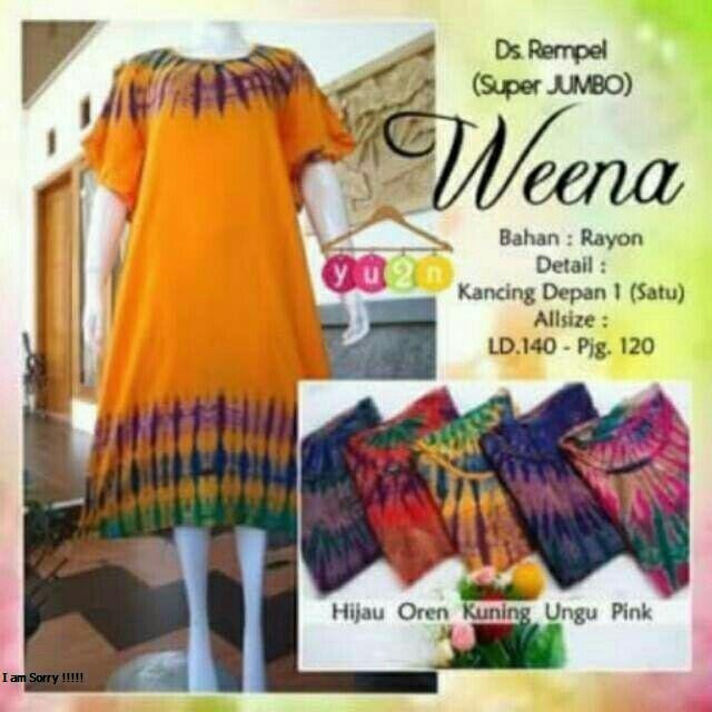 Daster Jumbo Weena Motif Bunga Murah Harga Grosir Batik Pekalongan Asli