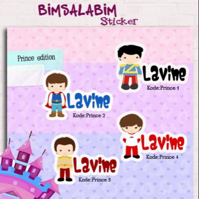 

Stiker nama prince series