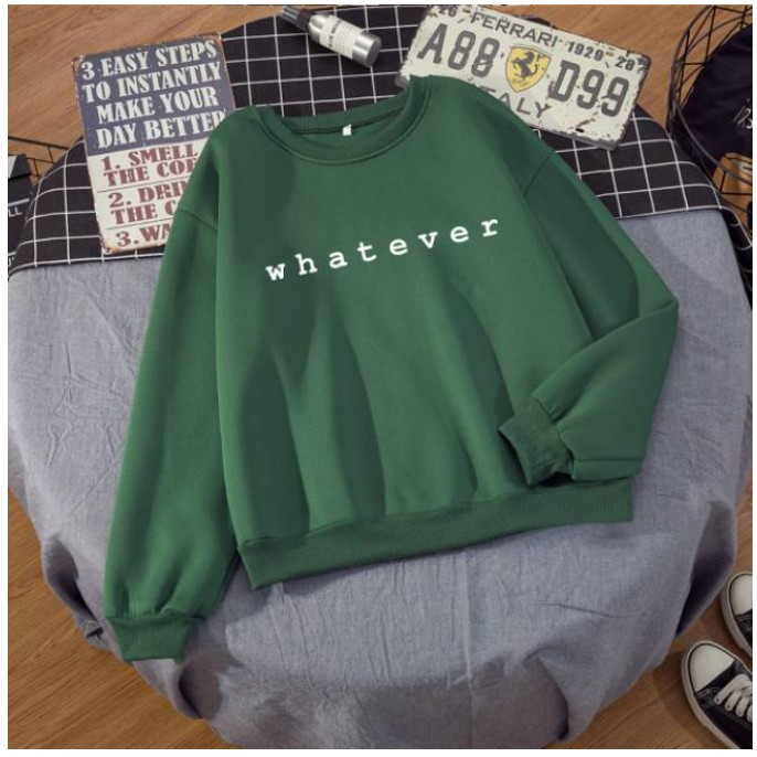 SWEATER UNISEX WHATEVER  TEBAL PREMIUM TERBARU,