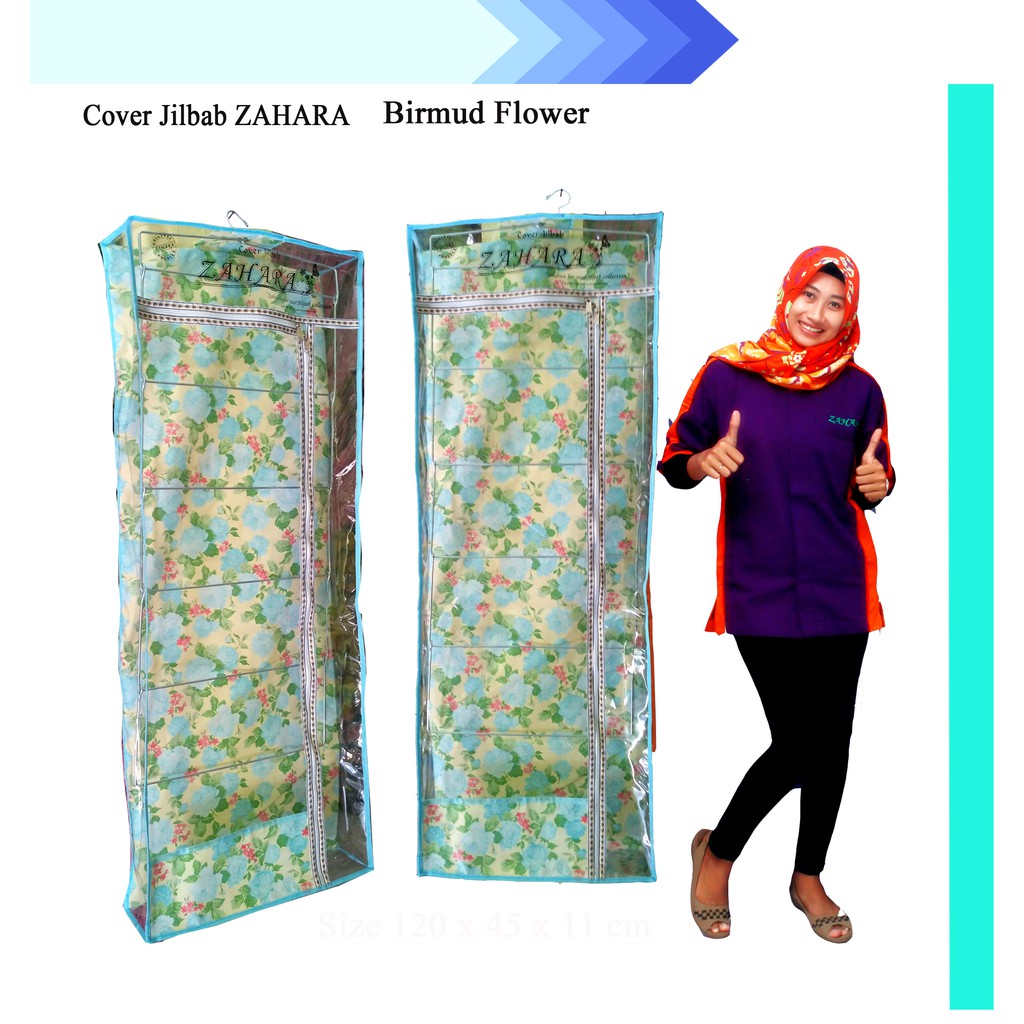 Gantungan jilbab dengan cover tertutup / rakjilbab  hanger 6 susun