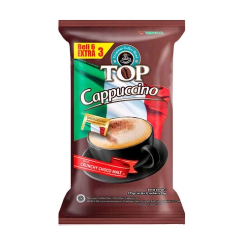 

TOP CAPPUCCINO KOPI KEMASAN SACHET 25gr x 9 sachet