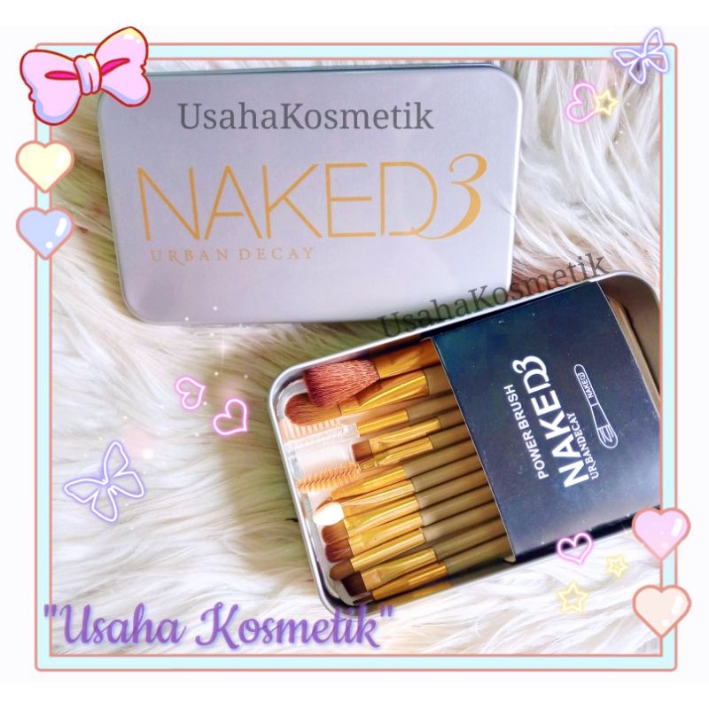 [HARGA /PAKET]KUAS MAKE UP ISI 12KUAS LEMBUT/BRUSH MAKEUP KALENG