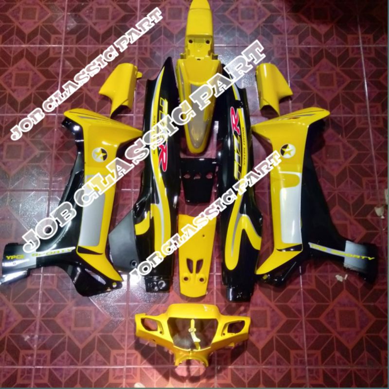 COVER FULL SET BODY BODI YAMAHA FIZR F1ZR WARNA HITAM KUNING