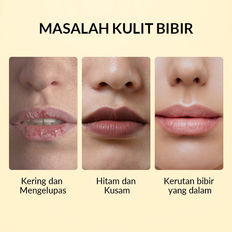 BIOAQUA 24K Gold Moisturizing Essence Lip Mask 6g Perawatan Bibir Memudarkan Kerutan Bibir Masker Bibir Untuk Bibir Hitam Masker