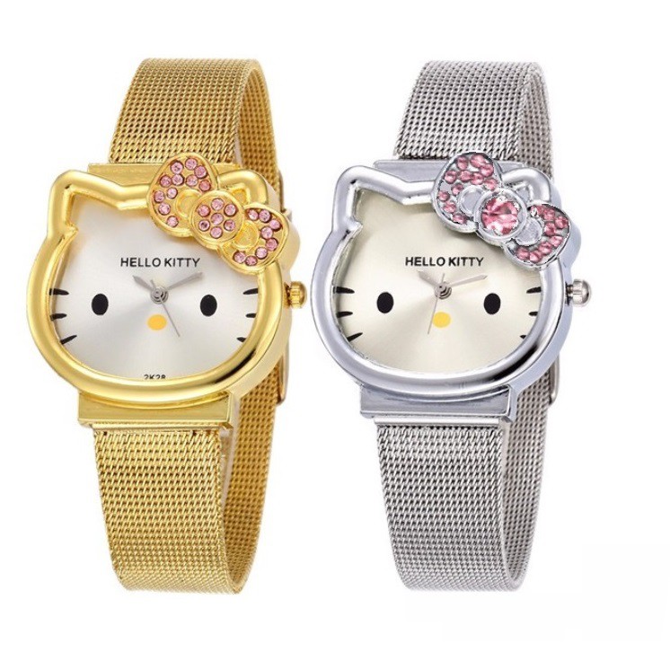 Jam Tangan Pasir Impor HELLO KITTY wanita Hot Trend Korea Fashion Anak dan Dewasa Analog Watch