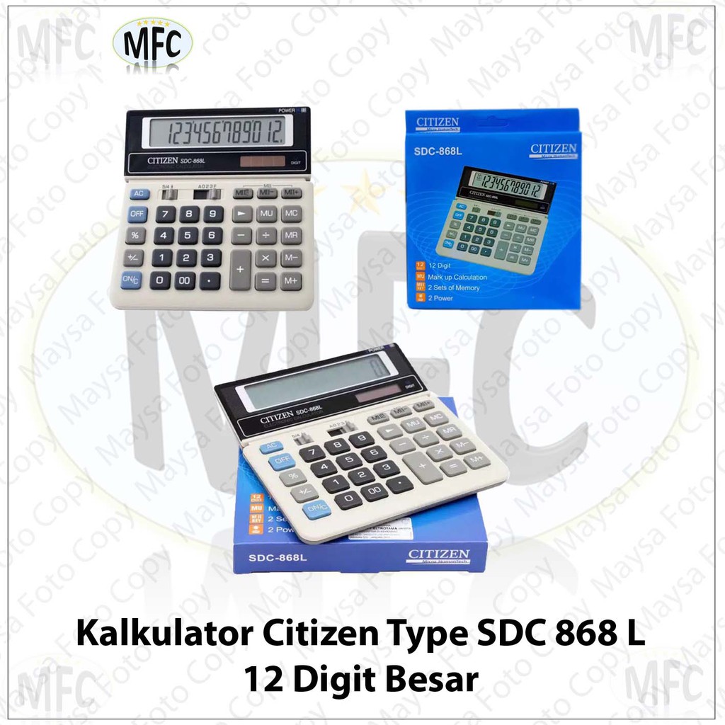 

Kalkukator Calculator Citizen Sdc-868L Sdc868L