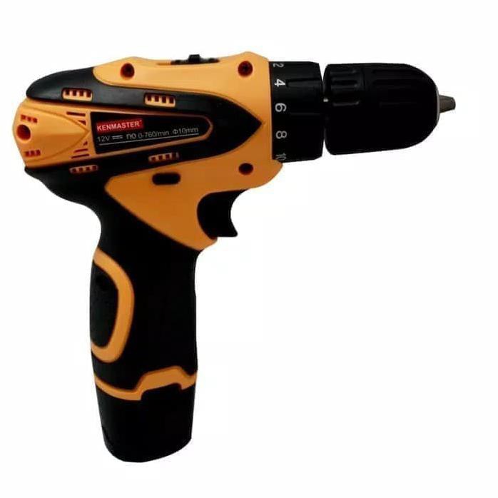MESIN BOR BATERAI CORDLESS DRILL KENMASTER CHARGER KM0612