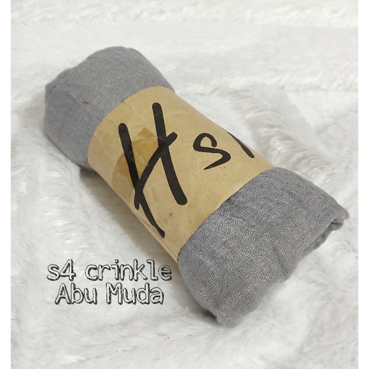 [COD] PASHMINA CRINKLE / CRINGKLE KUSUT /CRINGKLE RAWIS / HIJAB SHAWL PREMIUM RAWIS negro-SEGIEMPAT-ABU MUDA