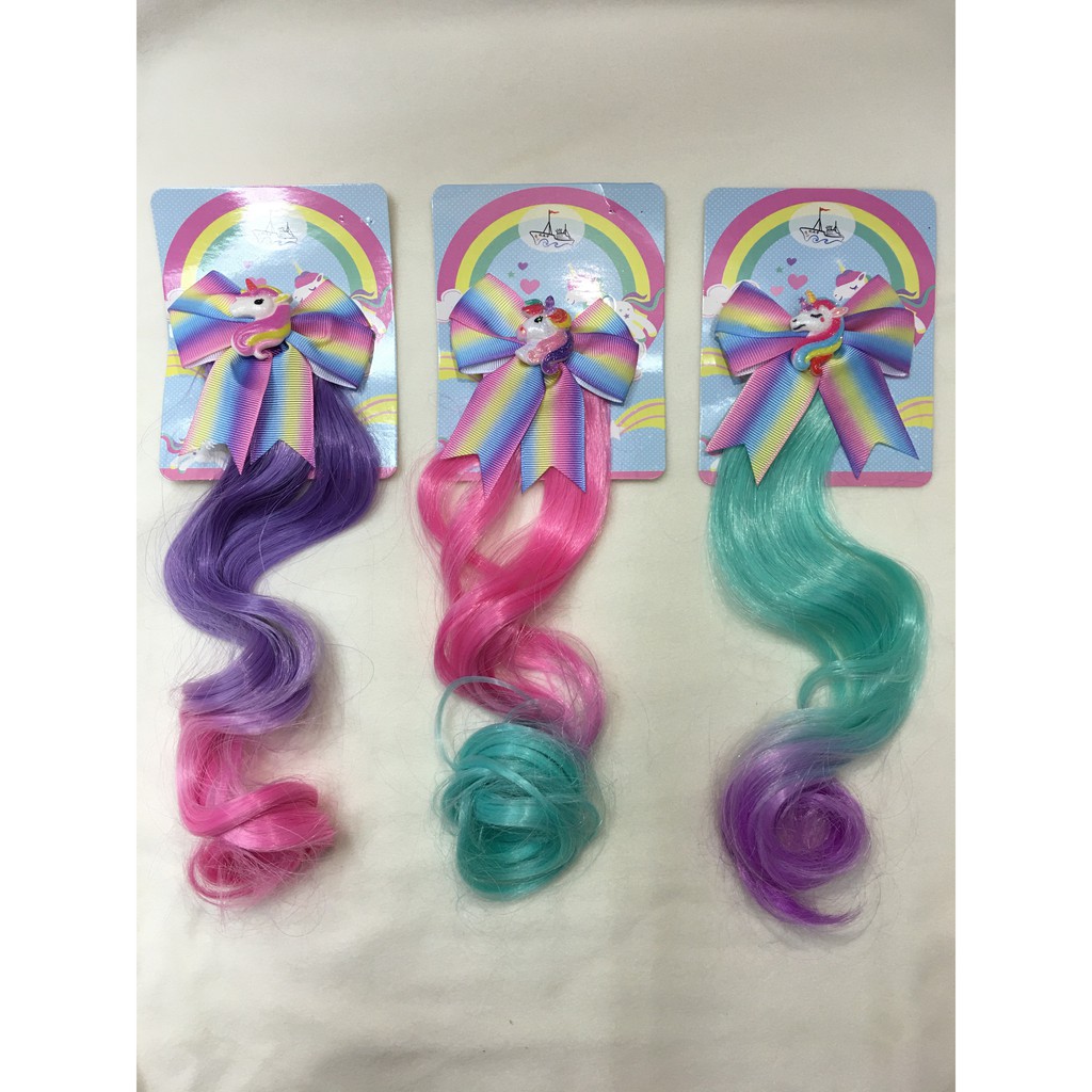  Unicorn  ombre  wave hair jepit rambut ombre unicorn  HA30 