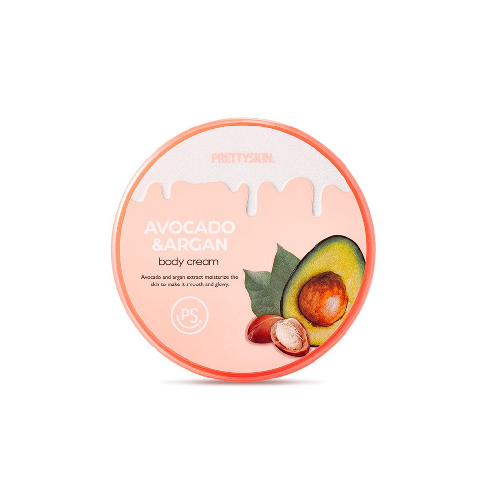 PRETTY SKIN Avocado &amp; Argan Body Cream 300ml